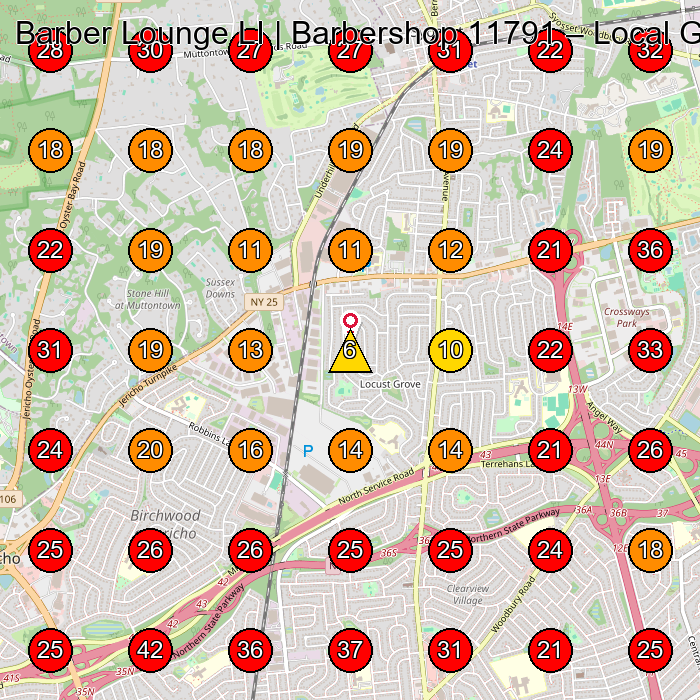 Barber Lounge LI | Barbershop 11791 GeoGrid visibility map for Barber Shop in Hicksville